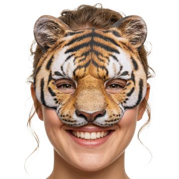 Demi-masque de Tigre pour adulte
