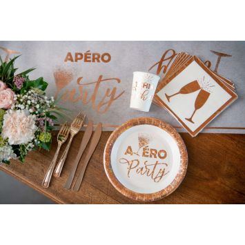 10 Gobelets en carton - Apéro Party Rose Gold
