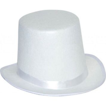 chapeau haut-de-forme blanc | jourdefete.com