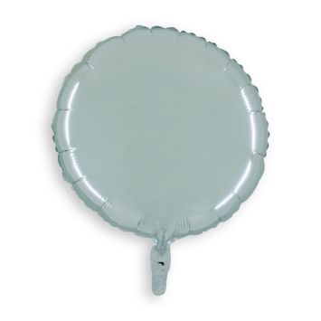 ballon en aluminium rond métallisé argent de 45 cm | jourdefete.com