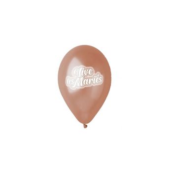 10 Ballons vive les mariés rose gold | jourdefete.com