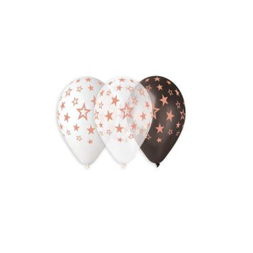 5 Ballons métallisés étoiles | jourdefete.com
