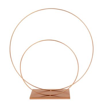 Double cercle métal sur socle - Ø 38,5 cm et Ø 26 cm - Couleur au choix