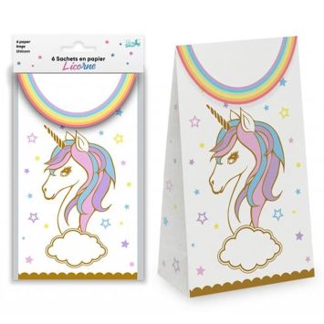 Des sachets à offrir aux copains de votre enfant lors de son anniversaire licorne | jourdefete.com