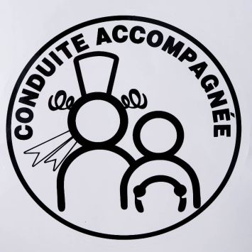 Sticker autocollant breton conduite accompagnée