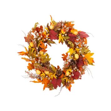 Couronne Splendeur d'Automne Paillettes Champagne Diam 50cm
