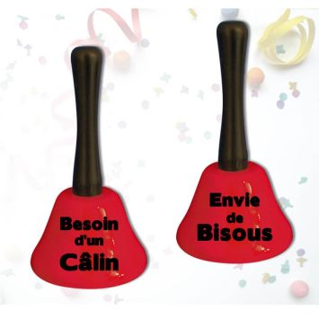 Cloche Rouge Message coquin - Texte au choix