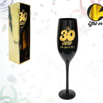 Flûte Noire effet or - 30 ans 