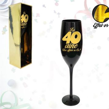 Flûte Noire effet or - 40 ans 