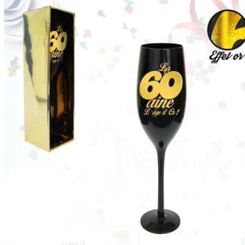 Flûte Noire effet or - 60 ans 