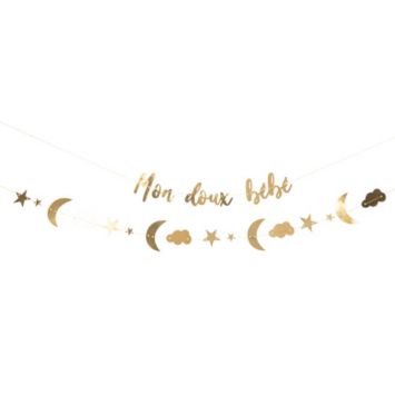 guirlande mon doux bebe couleur or
