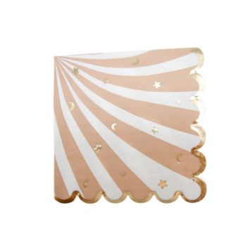 16 serviettes en papier baby nude