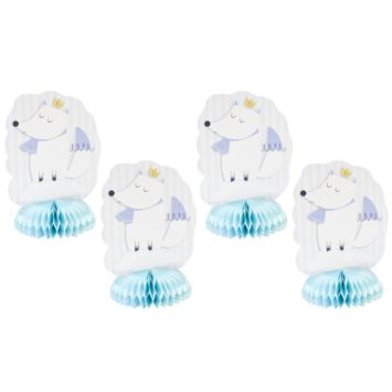 4 Centres de Table - Baby Shower - Renard Bleu | jourdefete.com