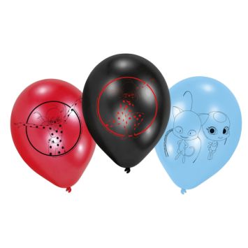 6 ballons en latex FSC® - Diamètre 22,8 cm - Miraculous™
