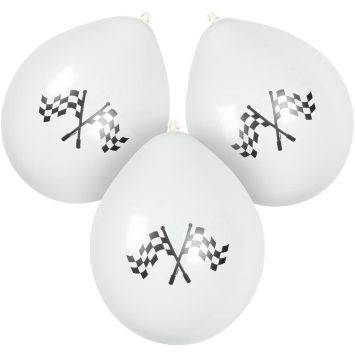 6 ballons en latex - Diamètre 25 cm - Collection Racing