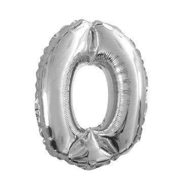 Ballon à air Chiffre Argent - 40 cm - Chiffre au Choix