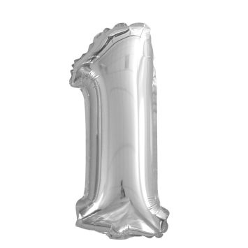 Ballon à air Chiffre Argent - 40 cm - Chiffre au Choix