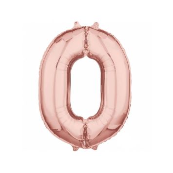 Ballon à air Chiffre Rose Gold - 40 cm - Chiffre au Choix