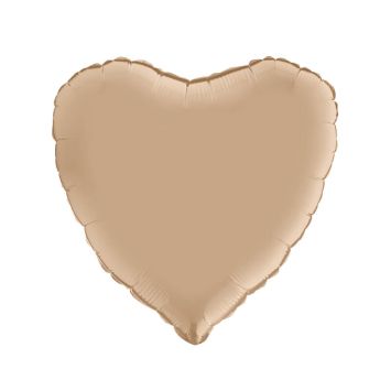 Ballon Hélium Cœur Satiné 46 cm couleur Nude