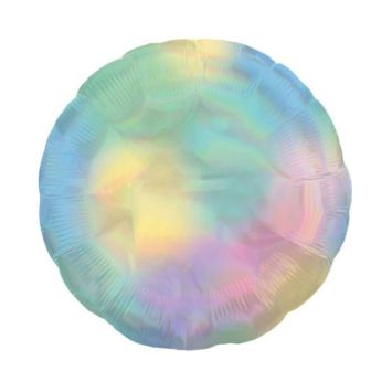 Ballon en aluminium - Arc-en-ciel Pastel - Forme au choix