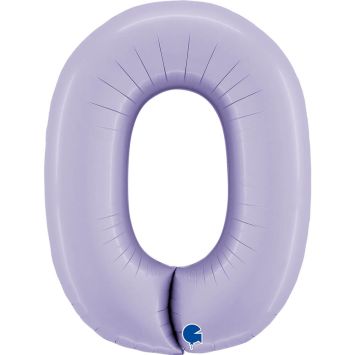 Ballon géant chiffre 0 lilas 102 cm pour décoration festive | jourdefete.com