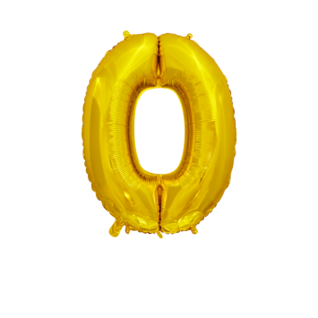 Ballon chiffre 0 or 86 cm pour une décoration festive et luxueuse | jourdefete.com