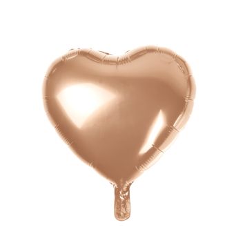 Ballon en aluminium en forme de cœur - 45 cm - Saint-Valentin - Couleur au choix