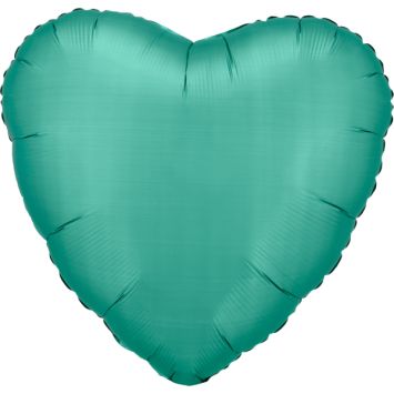 Ballon en aluminium en forme de cœur satiné - 43 cm - Couleur au choix