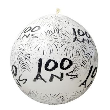 Ballon de Baudruche Géant "100 ans" 1 mètre - Coloris au choix