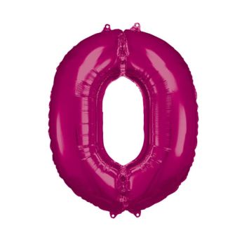 ballon geant aluminium helium rose chiffre au choix | jourdefete.com