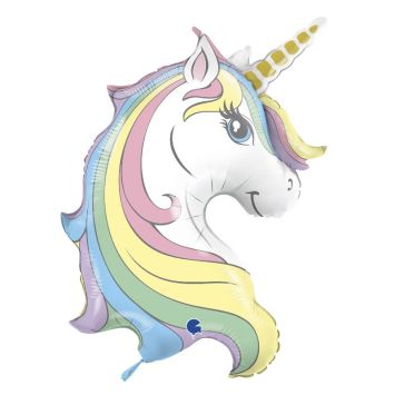 ballon aluminium licorne pastel de 99 cm | jourdefete.com