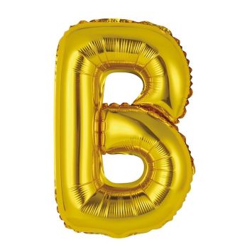 Ballon Métallique à Air - Or - 36 cm - Lettre au Choix