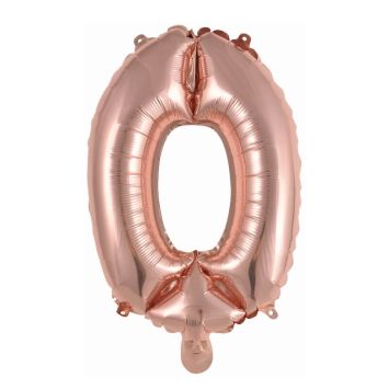 ballon metal a air couleur rose gold chiffre au choix | jourdefete.com