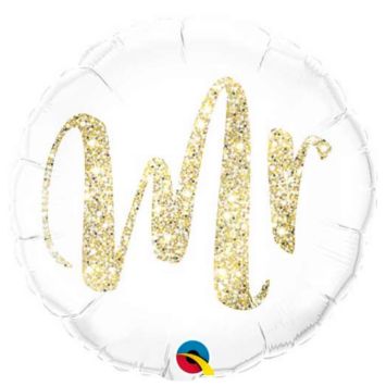 Ballon geant metallise 46 cm ⌀ - Mr - gonflable a l'helium| jourdefete.com