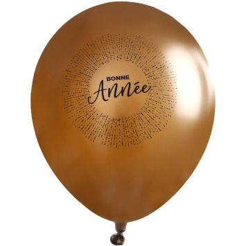 lot de 6 ballons en or | jourdefete.com