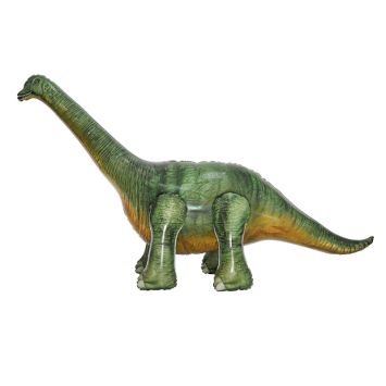 Ballon Diplodocus 3D vert et jaune pour décoration de fête sur le thème des dinosaures | jourdefete.com