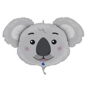 ballon en aluminium tête de koala de 94 cm | jourdefete.com