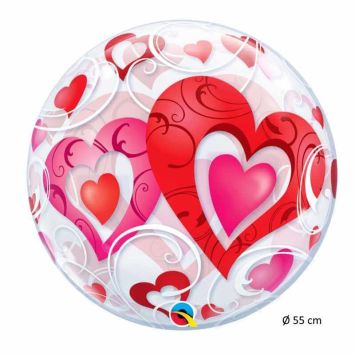 Ballon Hélium Bubble Cœurs