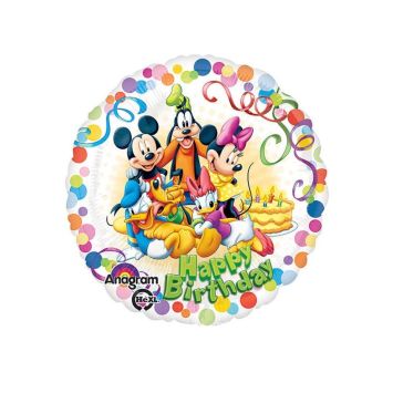 Ballon Hélium "Happy Birthday" - Mickey et ses Amis
