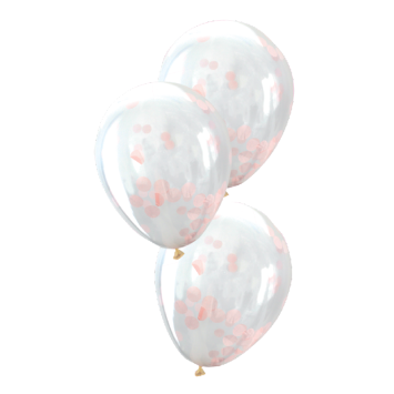 6 ballons à confettis en latex - Diamètre 30 cm - Couleur au choix