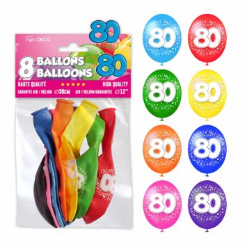 Ballons anniversaire 80 ans | jourdefete.com