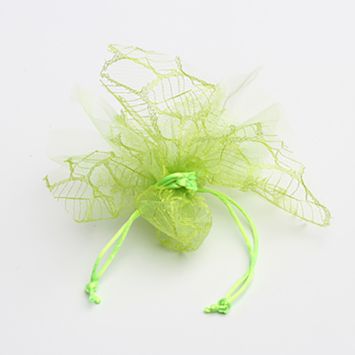 6 Ballotins en Tulle et Organdi - Vert Anis