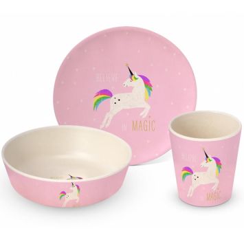 assiettes-bebe-enfant-licorne-princesse-ecologique | jourdefete.com