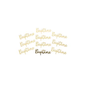 10 Décorations de table - Baptême - Plexi Or