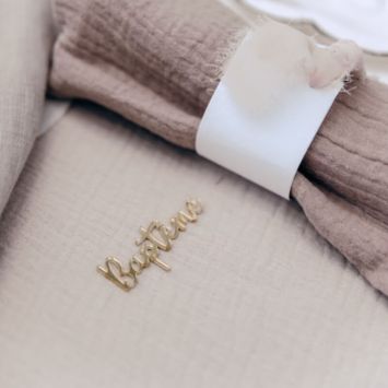 10 Décorations de table - Baptême - Plexi Or