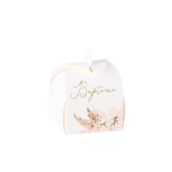 10 Contenants - Collection Pampas, Fleurs de Coton et Or 