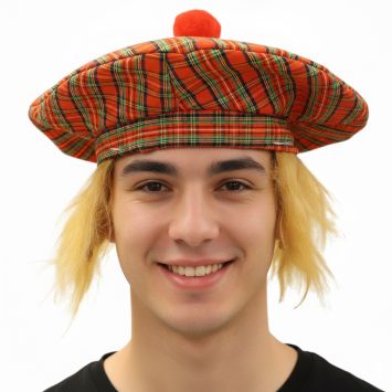 beret-ecossais-tartan-perruque | jourdefete.com