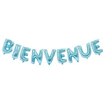 Guirlande en Ballons "Bienvenue" - Bleu | jourdefete.com