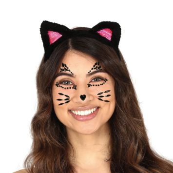 Collez les bijoux adhésifs sur votre visage pour ressembler à un mignon petit chat | jourdefete.com