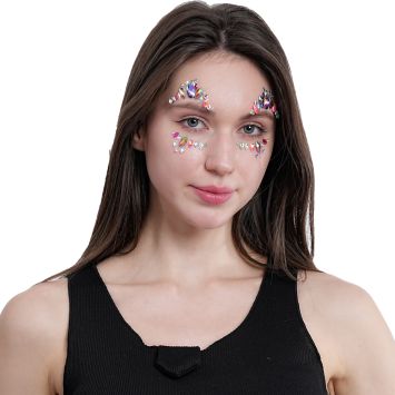 Bijoux de visage adhésifs - Multicolore